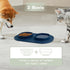 Dog Food Bowls & Water Bowls with No-Spill Non-Skid Feeder Bowls, Dog Bowl Mat for Small Medium Large Dogs Cats (Blue)