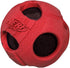 Nerf Dog Red Rubber Wrapped Bash Tennis Ball Squeak Toy, Medium