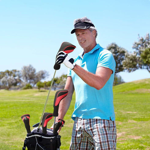 Number-one Golf Club Head Covers - 3Pcs Long Neck Mesh Set for Fairway Woods Driver Hybrids with Interchangeable No.