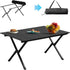 Guangshuohui 34x24 Folding Camping Table Portable Picnic Table, Aluminum Collapsible Table,Lightweight Roll up Side