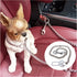 JLEivvi Dogs(60cm) Stainless Steel No chew Dog Car Seat Belt, Stainless Steel Dog Car Seat Belt Vehicle Travel Dog