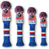 Scott Edward Knit Wood Golf Club Head Covers 4 Pieces Fit Over Driver Fairway Wood Hybrid