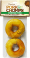 Pork Chomps Roasted Pork Skin Dog Chews, 3 Inch Donuts, Real Chicken,