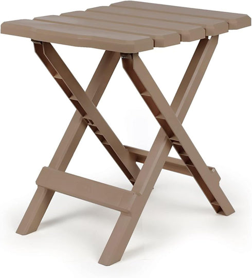 21045 Camco Small Quick-Folding Adirondack Table, Plastic, Taupe