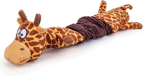 Squeaky Dog Toys for Boredom, No Stuffing Tug-of-War Toy with Crinkle Paper, Interactive Elastic Puppy Toys for All