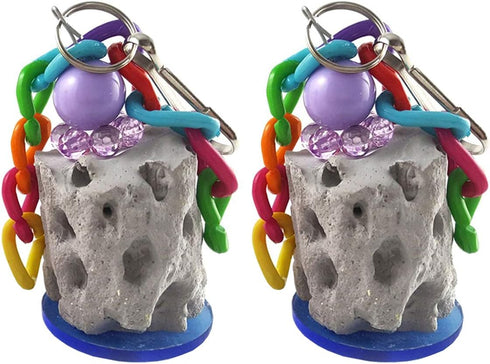 Bird Calcium Teeth Grinding Chew Treats Toy for Parrot, Parakeet, Cockatiel, Conure, Gerbil, and More