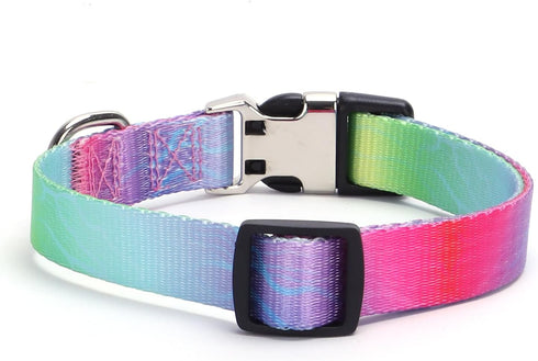 Weimostar Adjustable Nylon Dog Collar with Patterns, Ultra Comfy Soft Breathable for Small Pet Girl Boy Cat, Gradient,