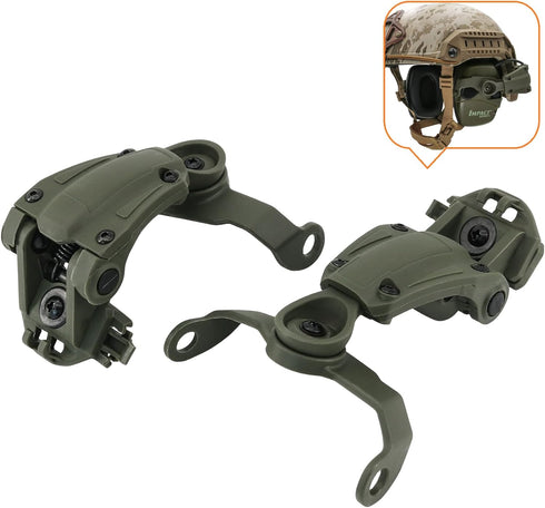 HEARFALCOM ARC Rail Adapter for Tactical Helmet, Compatible with Howard Leight Impact Sport Model R - 01526 Headphones