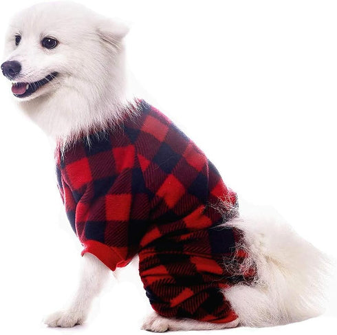 SCENEREAL Dog Pajamas for Small to Large Dogs, Warm Puppy Onesie Outfits for Winter Christmas - Dog Jammies Pjs
