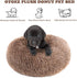 otoez Kitten Puppy Bed, Extra Small Round Dog Cat Beds, Anti-Anxiety Plush Calming Donut Bed, Washable (15.7", Khaki)