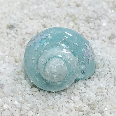Opaeroo 1.1-5cm Snow Painted Hermit Crab Shells for Home Decorations Hermit Crab Supplies