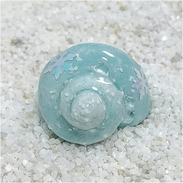 Opaeroo 1.1-5cm Snow Painted Hermit Crab Shells for Home Decorations Hermit Crab Supplies