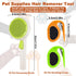 2PCS Pet Knotting Comb with 1PC Cat Brush, Dog Brush with Release Button for Shedding, Jaxbo Grooming Tool for Dogs and
