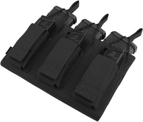 KRYDEX Triple/Double/Single Open-Top Mag Pouch for 5.56 .223 Magazine with 1911 HK45 Glock 9mm Pouch