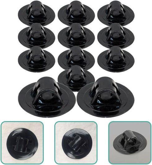 Veemoon 12pcs Motor Fixing Bracket, Plastic Motor Mount Clip for Outboard Motor Holder Kayak Supplies