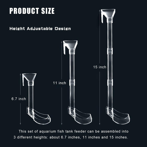 Aquarium Fish Shrimp Feeding Dish Set, Transparent Feeding Tube with Ring and Cleaning Brush for Fish Tank