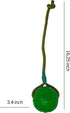 Starmark Durable Fun Ball on Rope for Dogs, Medium/Large, Green