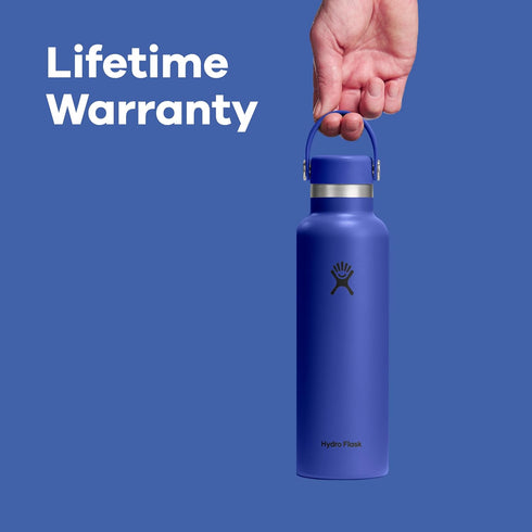 24 Oz Hydro Flask Water Bottle - Insulated Stainless Steel - Non Spill, Leakproof in Oat Tan