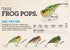 Rebel Lures Pop'N Frog Fishing Lure, 1 7/8 Inch, 3/16 Ounce, Topwater Popping/Chugging