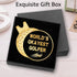 Hafhue World's Okayest Golfer Black Gold Golf Ball Marker with Hat Clip, Funny Gifts for Women Men Dad