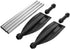 POCREATION 2Pcs Aluminium Alloy Boat Paddles, Lightweight Detachable Kayak Oars with Ribbed Blade