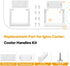 LBB-Parts White Plastic Igloo Cooler Replacement Handles, Igloo 90-100 Quart Cooler Handle Replacement Kit