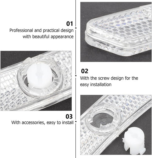 Garneck 10pcs Bicycle Reflector Decked Accessories, Professional Bike Warning Wheel Reflectors