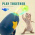 7 5 Propellers,1 Piece Cat Fetch Toys, Interactive Flying Cat Toy with Flying Spinning Tops, Dog Cat Pet Tracks Chasing