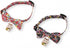 Necoichi Lucky Cat Charm Bow Tie Cat Collar (Black) with Bell, Safety Breakaway Soft Lightweight for Cats, Japanese
