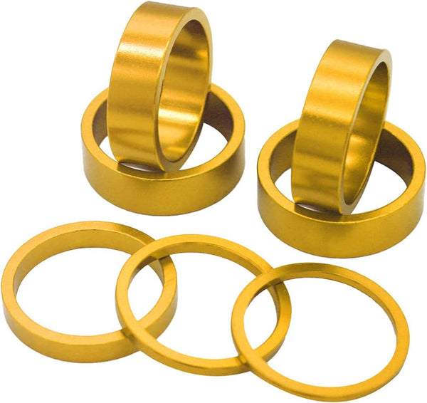 PLATT Aluminium Alloy Bike Headset Spacer, Fit 1 1/8-Inch Stem for MTB BMX Road Bikes (7PCS)