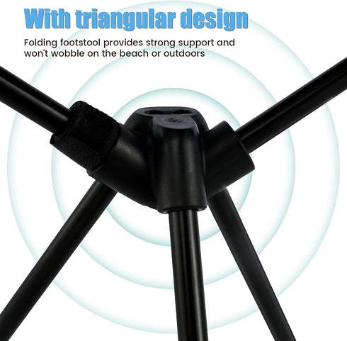 Hammock Universal Camping Chair Foot Rest, Folding Attachable Footrest Leg Rest Outdoor Chair, Portable Foot Camping