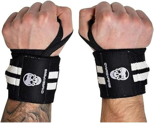 Gymreapers Weightlifting Wrist Wraps, 18" Professional Quality Support with Heavy Duty Thumb Loop