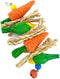 Genrico Small Pet Chewing Toy Hamster Rabbit Hand Woven Carrot Corn Vine Ball