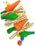Genrico Small Pet Chewing Toy Hamster Rabbit Hand Woven Carrot Corn Vine Ball