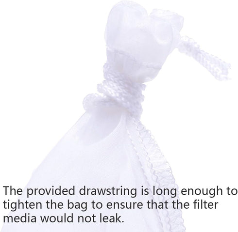 ALEGI Extra Fine Media Filter Bag, Reusable 180 Micron Drawstring Mesh Filter Bags (6 Pack)