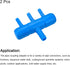 uxcell 2Pcs 8mm to 5.5mm 3 Ways Air Line Tubing Splitter Connector for Aquarium, Fish Tank Oxygen Pipe Adapter, Blue