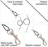 4 Pcs Chew Proof Dog Leash, Heavy Duty Training Rope Extender for Any Leash & Collar for Large Medium Dogs