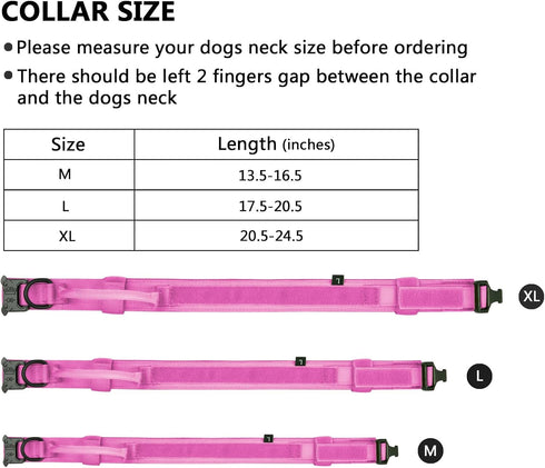 DAGANXI Tactical Dog Collar, Adjustable Military Nylon Collar with Control Handle, Heavy Metal Buckle for Medium Large