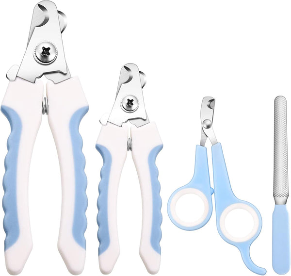 Mudder 4 Pieces Dog Nail Clippers Kit Dog Cat Pets Nail Clippers