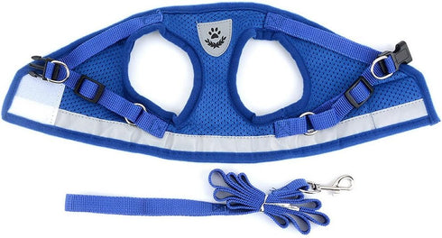 Zunea No Pull Dog Harness for Tiny Small Dog, Escape Proof Kitten Lead, Reflective Soft Mesh Padded Vest Harness Set