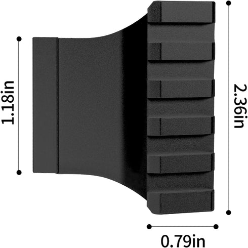 Picatinny Offset Rail Mounts, 45 Degree Aluminum Low Profile Mount for Flashlight Laser Sights Optics