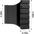 Picatinny Offset Rail Mounts, 45 Degree Aluminum Low Profile Mount for Flashlight Laser Sights Optics