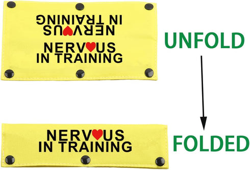 JXGZSO in Training Nervous Anxious Dog Leash Sleeve Dot Not Pet Working Dog Leash Sleeve Service Dog Leash Wrap (NERVOUS in TRAIN DLS)