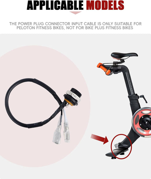 Fits Peloton Exercise Bike Power Input Cable Connector Replacement Parts (Not for Bike Plus)