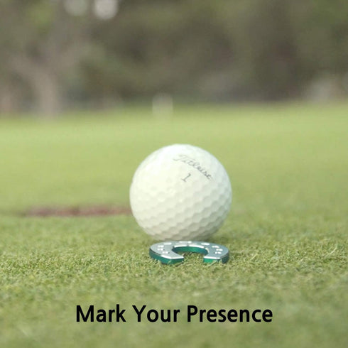 SelfieGOLF SelfieTotem 2 Horseshoe Golf Ball Markers for Putting Alignment Accessories - Diamond-Cut Edges