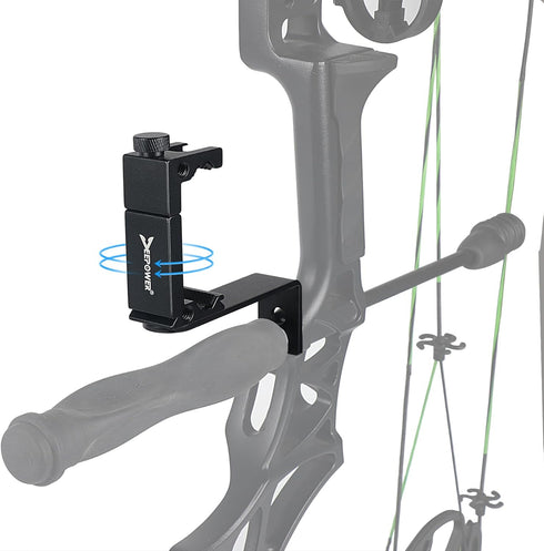 Universal Aluminum Alloy Phone Holder for Compound Bow, Smartphone Mount for Archery Hunting, Instant Recorder