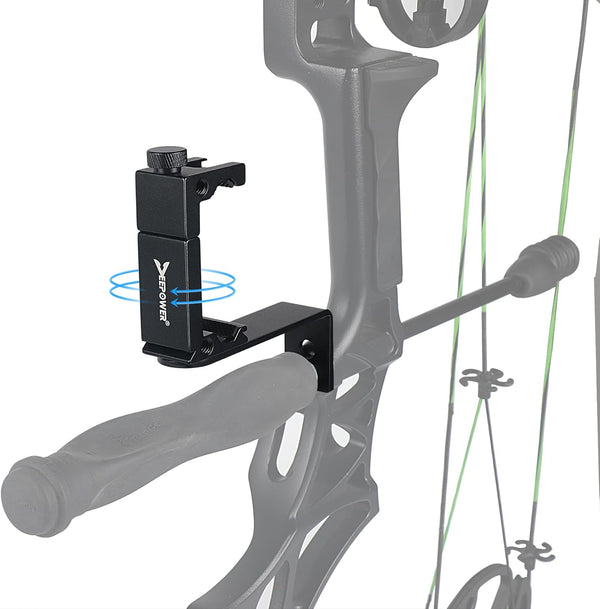 Universal Aluminum Alloy Phone Holder for Compound Bow, Smartphone Mount for Archery Hunting, Instant Recorder