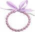 Dog Cat Pearls Necklace Collar with Bling Accessories and Ribbon Bow, Pet Jewelry for Female Dogs Cats, Small Medium