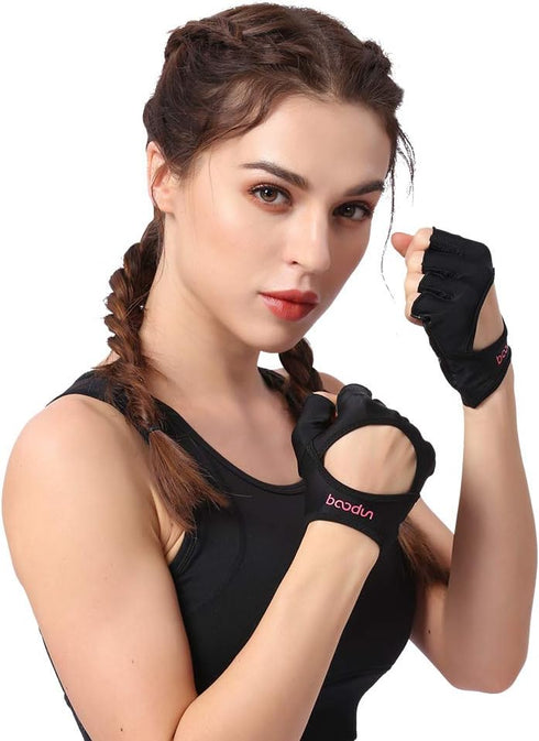 7150282 Anser Woman Half Finger Girl Short Fingerless Gloves for Indoor Yoga Gym Fitness Body Building Training