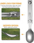 Roxon C2 Camping Utensil 2 in 1 Detachable Folding Cutlery with Fork & Spoon for Outdoor, Camping, Hiking, Easy to Carry Highly Practical Tableware by Roxon